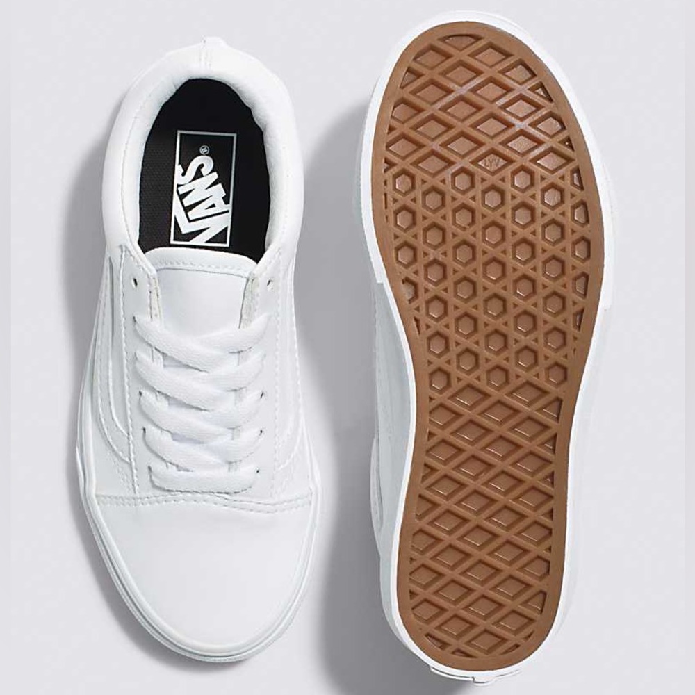Vans Old Skool Classic Tumble - White Leather - Picture 2 of 5